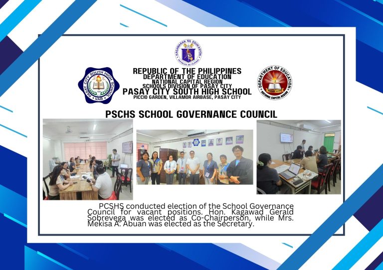 Blue and White Geometric Double-Sided Poster A3 Landscape